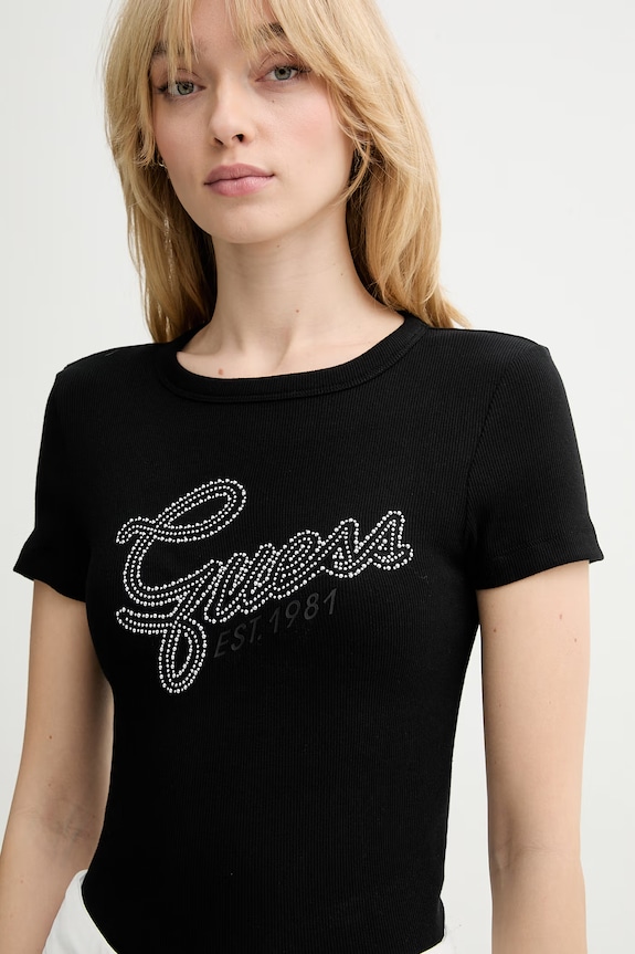 Guess t-shirt czarny W6RI22.KA0H1