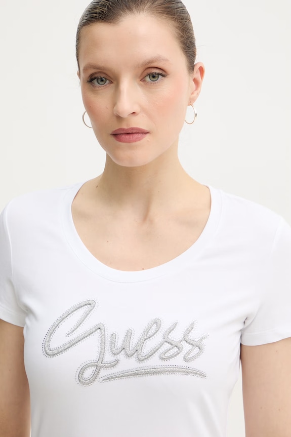 Тениска Guess бял W6RI24.J1314