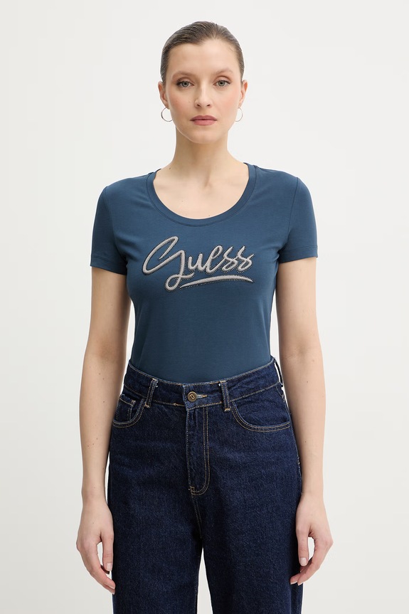 Guess t-shirt regular granatowy W6RI24.J1314