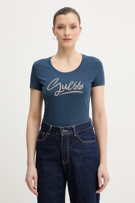 Guess t-shirt regular granatowy W6RI24.J1314