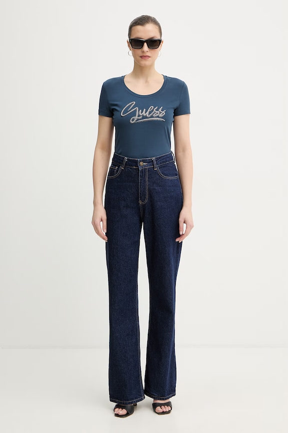 Guess t-shirt W6RI24.J1314 granatowy SS26