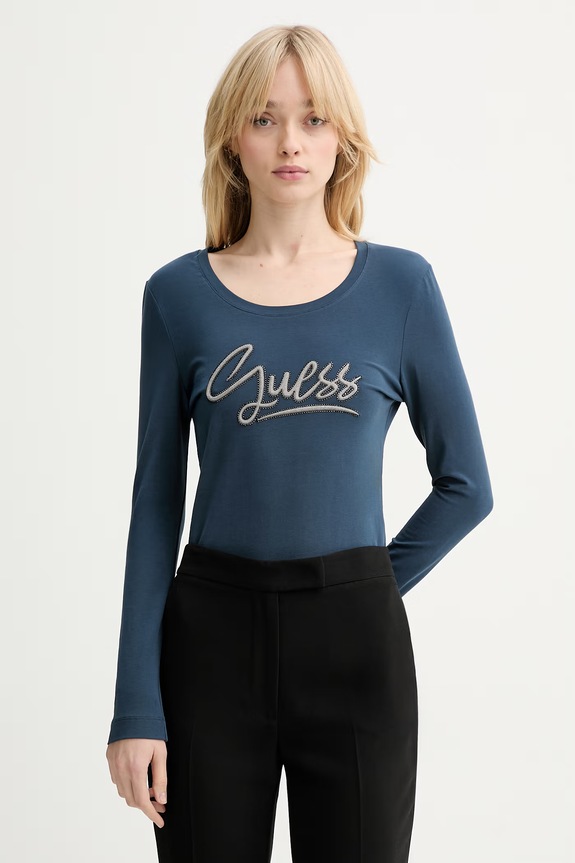Guess longsleeve regular granatowy W6RI25.J1314