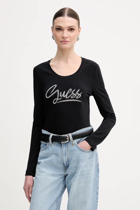 Guess longsleeve regular czarny W6RI25.J1314