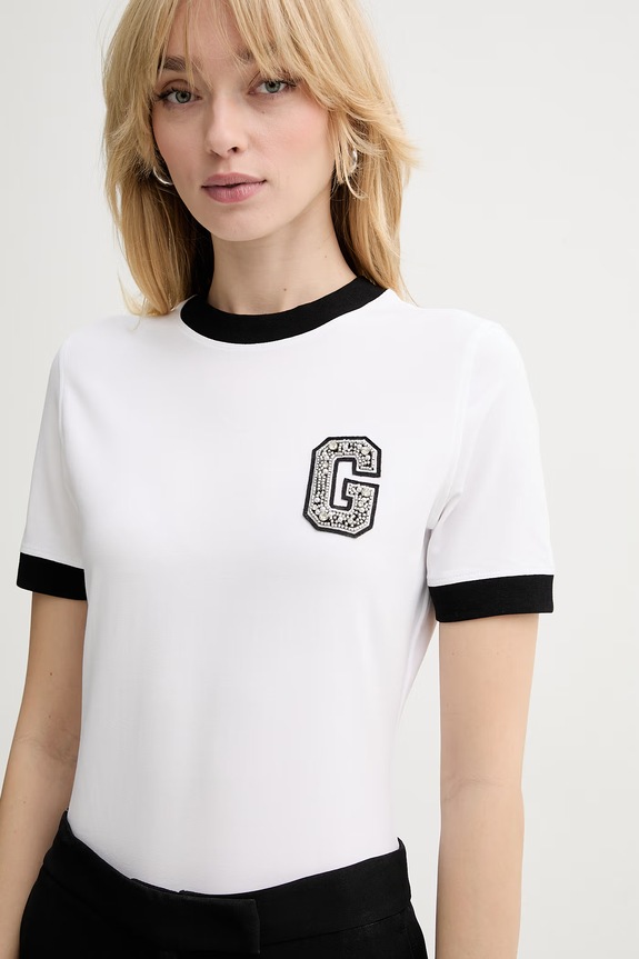 Guess tricou alb W6RI31.J1314