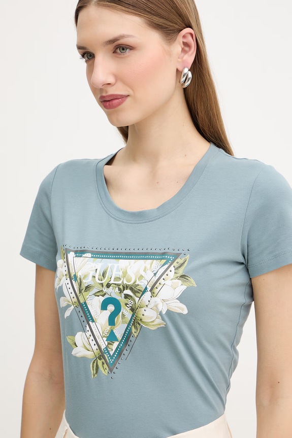 Guess t-shirt CAMELIA niebieski W6RI35.J1314