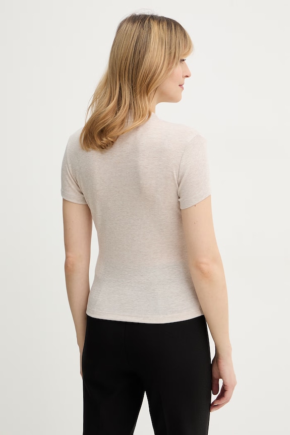 Oblečenie Tričko z hodvábnej zmesi Guess TINA W6RP99.KCNH2 béžová