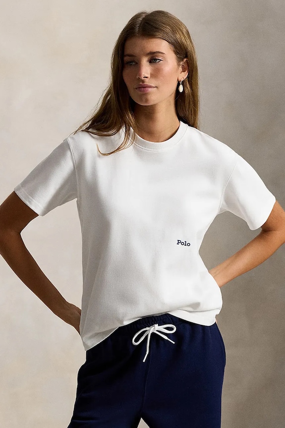 Бавовняна футболка Polo Ralph Lauren бавовна білий 211A96263