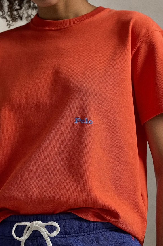 Polo Ralph Lauren t-shirt bawełniany pomarańczowy 211A96263