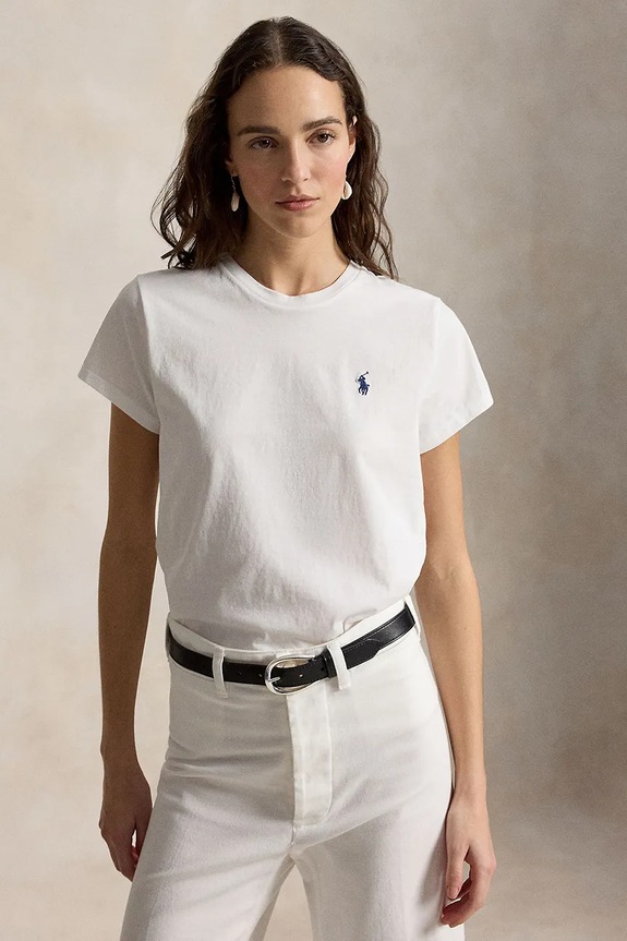 Polo Ralph Lauren tričko bavlnené dámske regular biela 211B14605