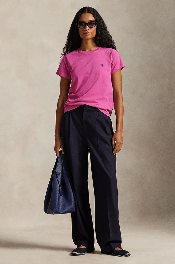 Abbigliamento Polo Ralph Lauren t-shirt da donna in cotone 211B14605 rosa