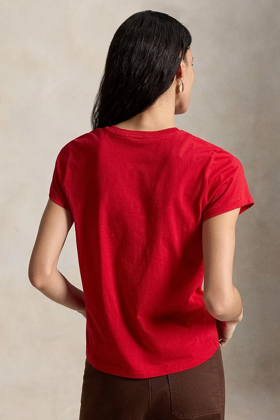 Polo Ralph Lauren tričko bavlněné dámské 211B14605 červená SS26