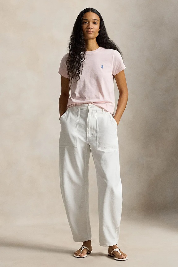 Oblečení Polo Ralph Lauren tričko dámské bavlněné 211B14605 růžová