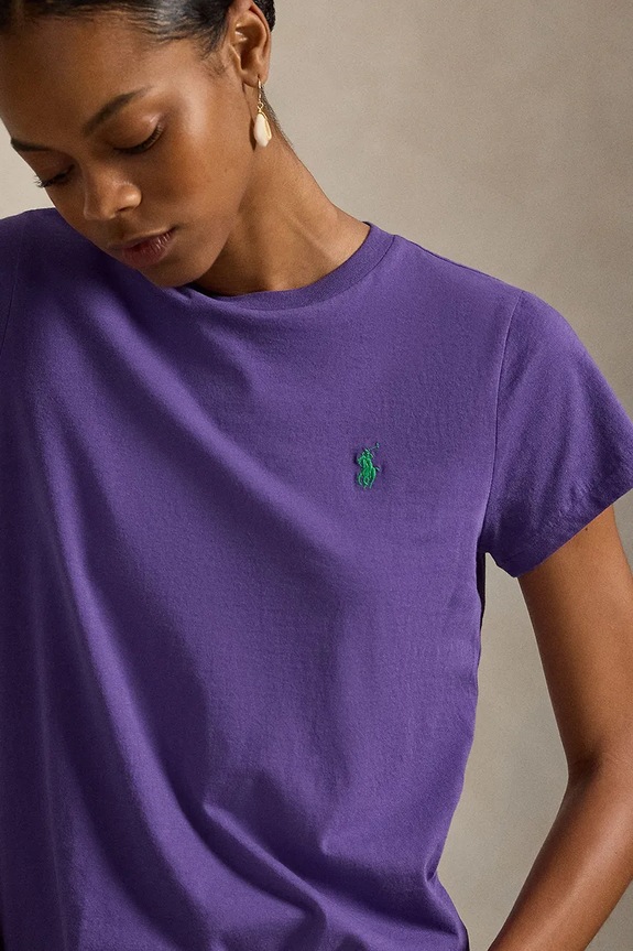 Polo Ralph Lauren t-shirt damski bawełniany fioletowy 211B14605