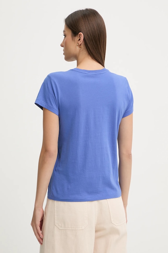 Oblečenie Polo Ralph Lauren tričko bavlnené dámske 211B14605 modrá