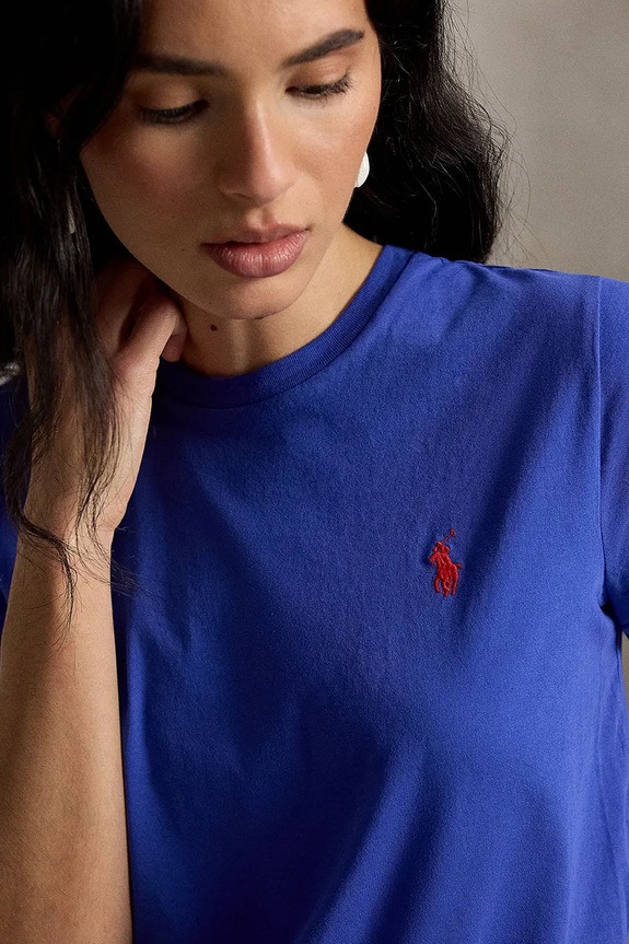 Polo Ralph Lauren tricou de femei din bumbac albastru 211B14605