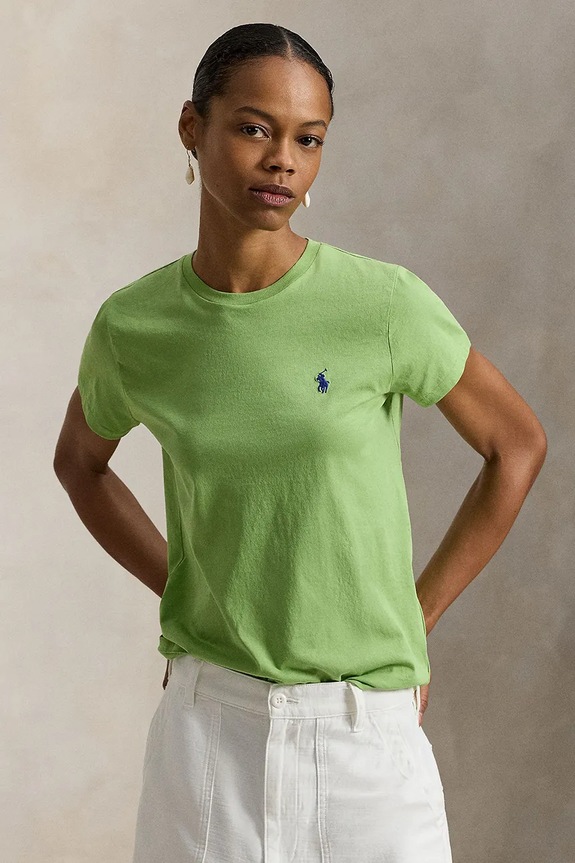 Polo Ralph Lauren t-shirt damski bawełniany regular zielony 211B14605
