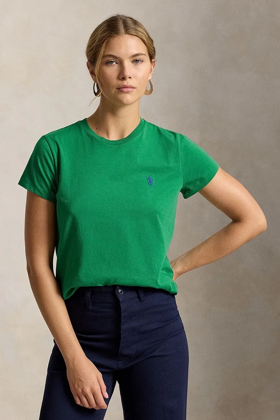 Polo Ralph Lauren majica od pamuka za žene zelena 211B14605