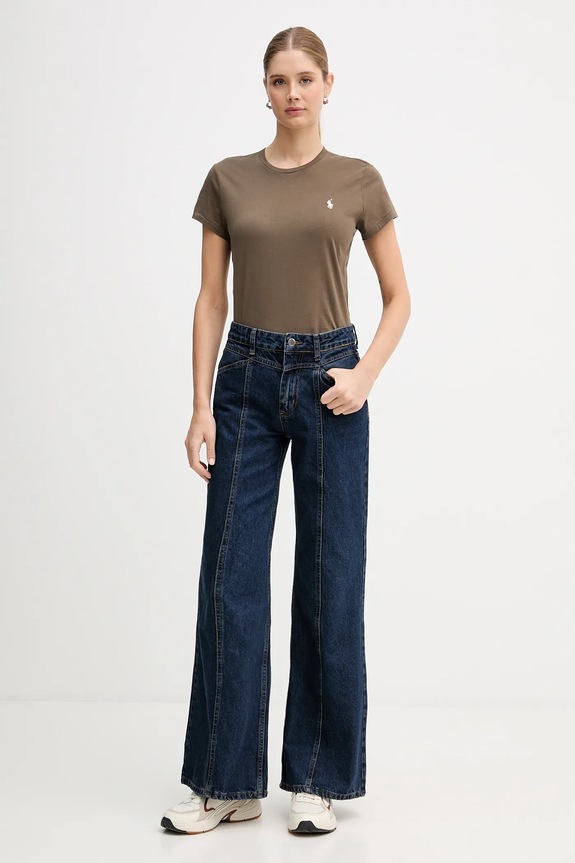 Polo Ralph Lauren tričko bavlnené dámske 211B14605 hnedá SS26