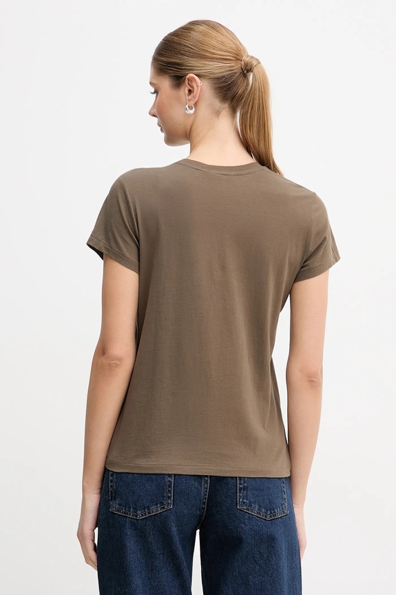 Oblečenie Polo Ralph Lauren tričko bavlnené dámske 211B14605 hnedá
