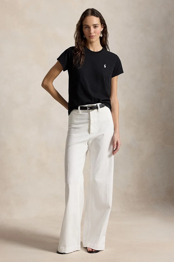 Oblečenie Polo Ralph Lauren tričko bavlnené dámske 211B14605 čierna