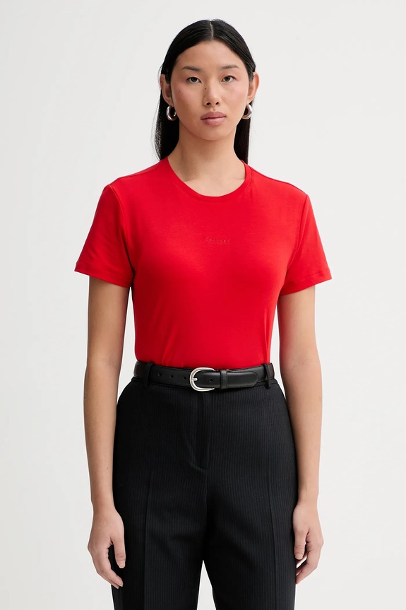 Calvin Klein t-shirt in cotone semplice rosso LV044E205G