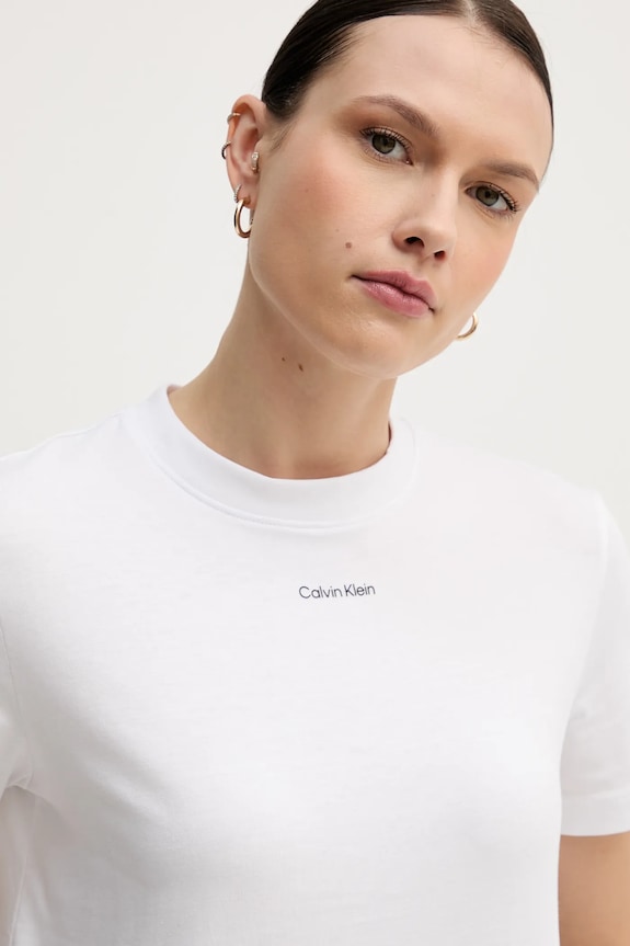 Calvin Klein T-shirt damski bawełniany biały LV147C857G