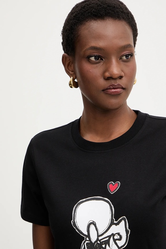 Karl Lagerfeld t-shirt bawełniany IKON czarny B1W17038