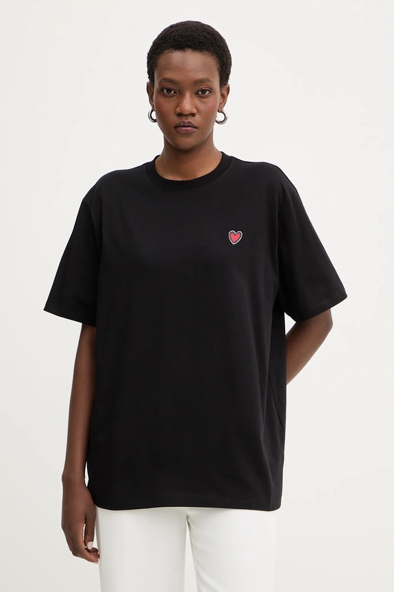 Karl Lagerfeld t-shirt bawełniany IKON nadruk czarny B1W17090