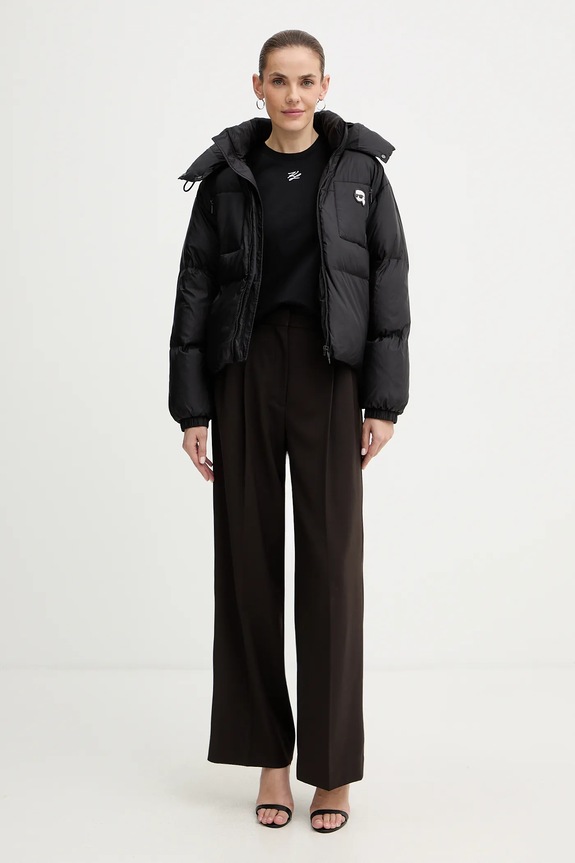 Хлопковая футболка Karl Lagerfeld KL ESSENTIAL B1W17091 чёрный SS26