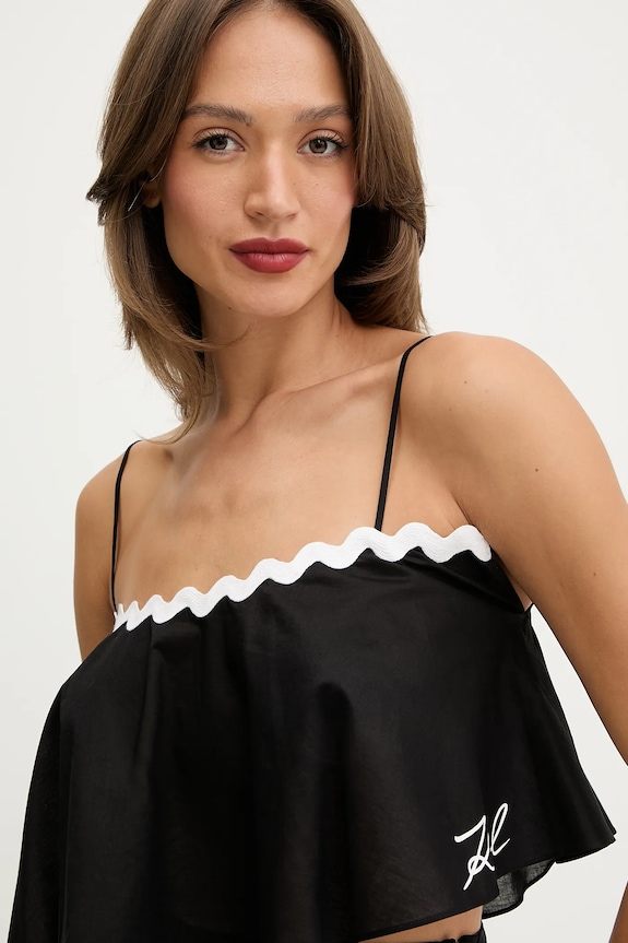 Karl Lagerfeld Top de plajă de damă negru B1W46022