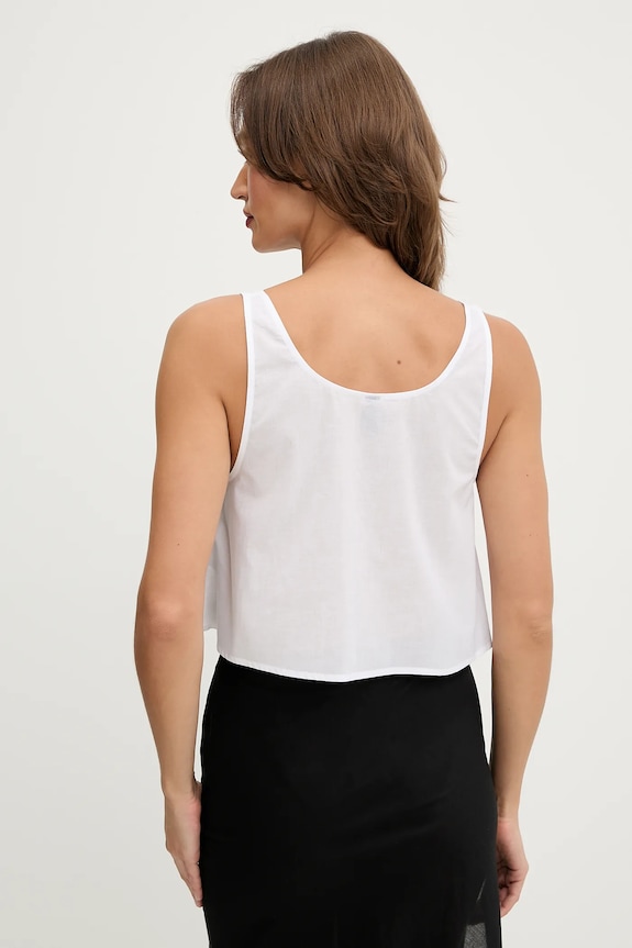 Oblečenie Bavlnený plážový top Karl Lagerfeld B1W46024 biela