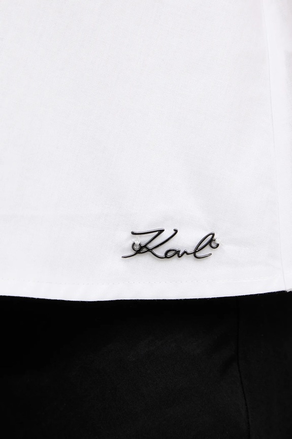 Bavlnený plážový top Karl Lagerfeld B1W46024 biela