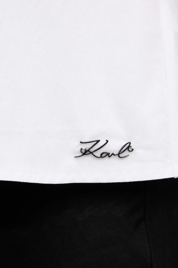 Bavlnený plážový top Karl Lagerfeld B1W46024 biela