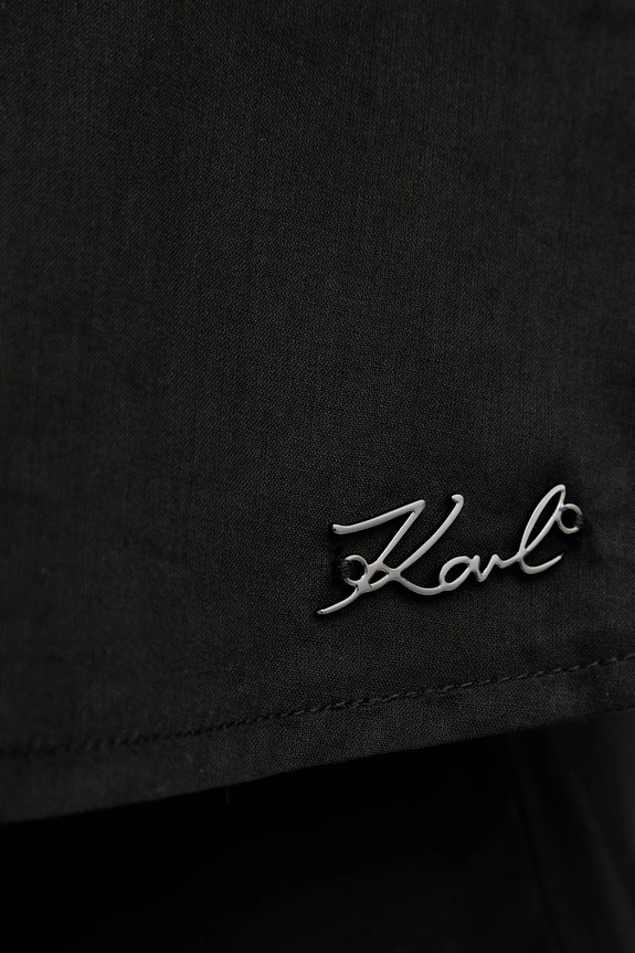 Βαμβακερή μπλούζα παραλίας Karl Lagerfeld B1W46024 μαύρο