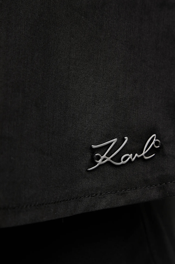 Памучен плажен топ Karl Lagerfeld B1W46024 черен