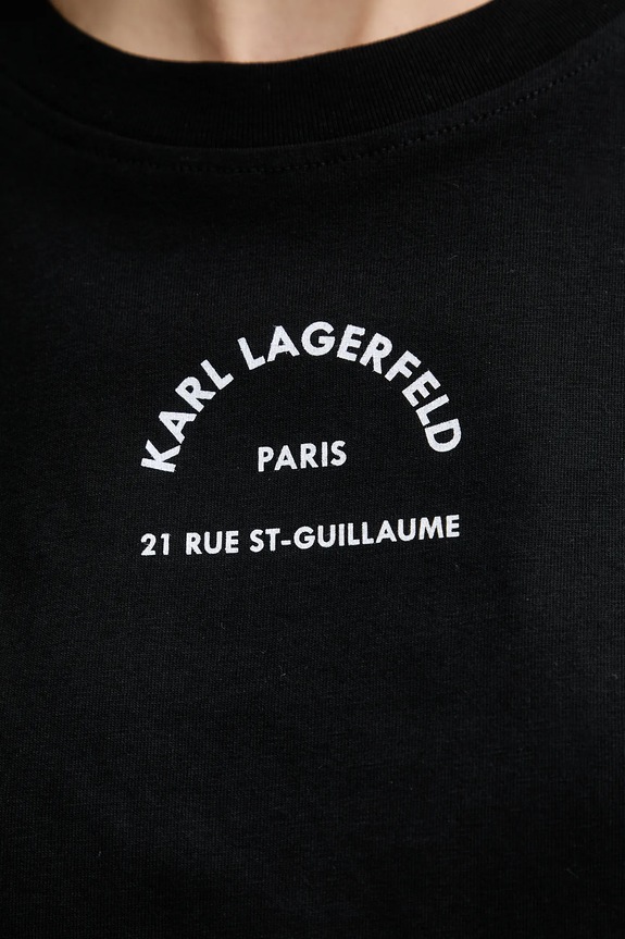 Бавовняна футболка Karl Lagerfeld B1W17032 чорний