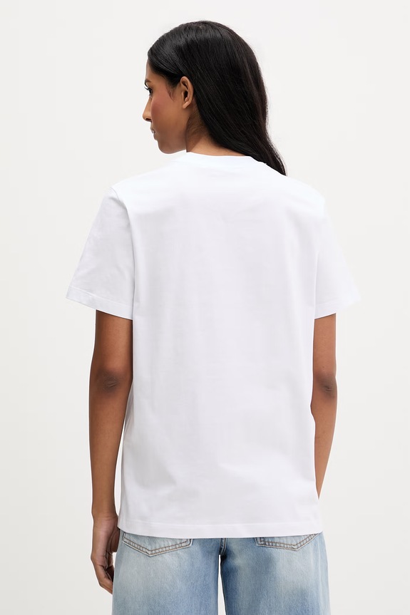 Oblečení Bavlněné tričko MSGM 4041MDM124N.267002 bílá