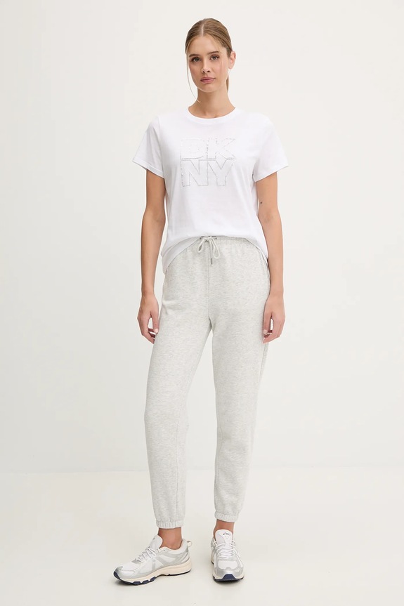 Pamučna majica Dkny DP6T1533 bijela SS26