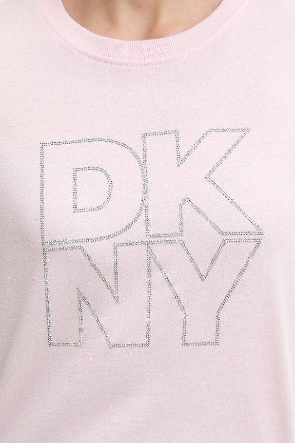 Bavlnené tričko Dkny DP6T1533 ružová