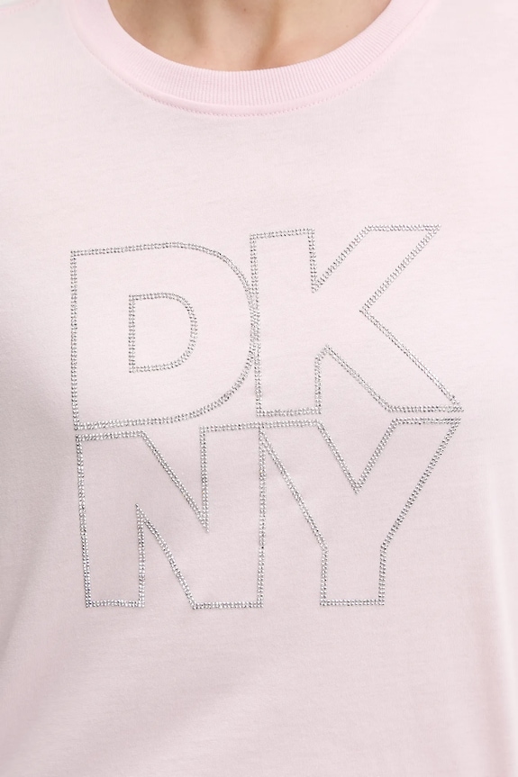 Bavlnené tričko Dkny DP6T1533 ružová