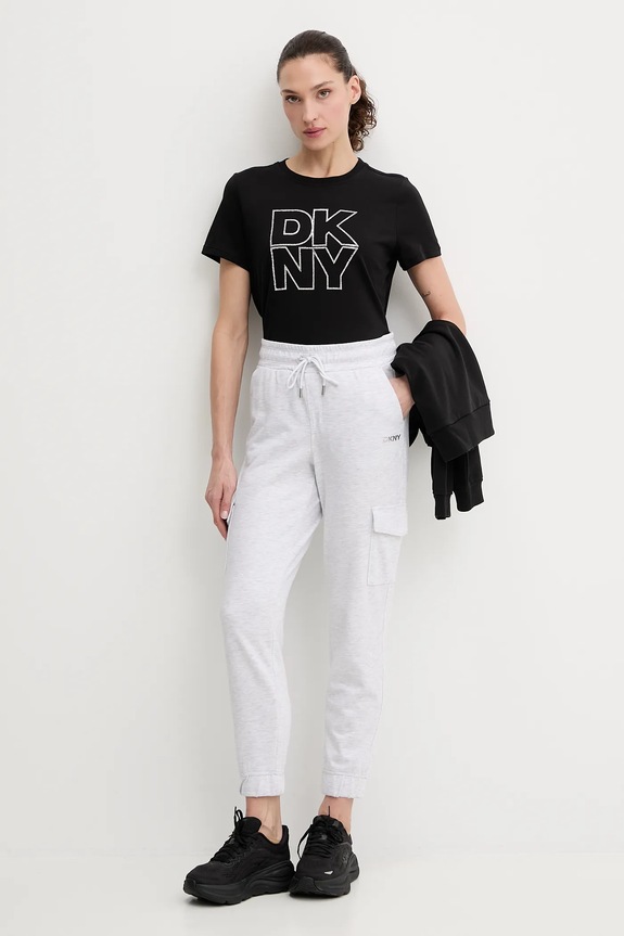 Bavlnené tričko Dkny DP6T1533 čierna SS26
