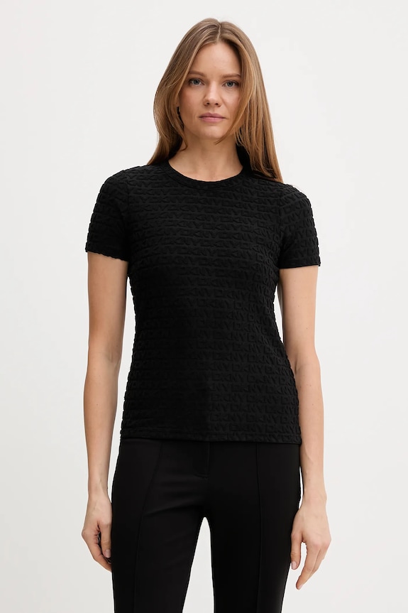 Majica kratkih rukava Dkny sitni uzorak crna DJ5T1571