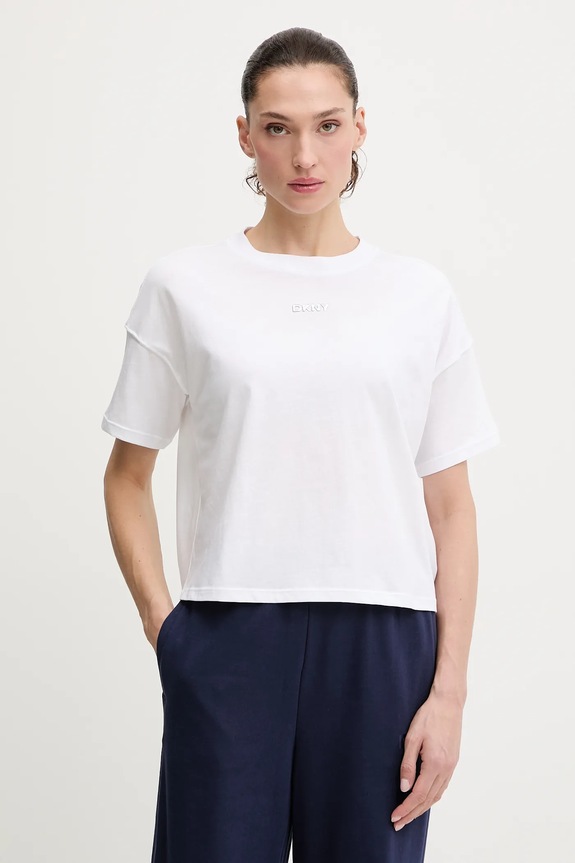 DKNY póló női pamut pamut fehér DP6T1662
