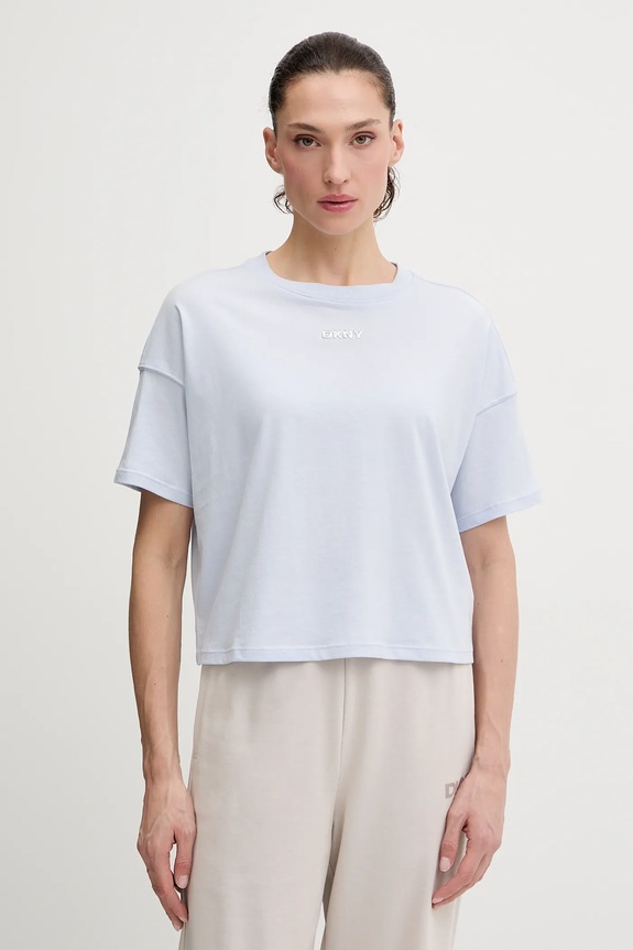 DKNY t-shirt női pamut pamut kék DP6T1662
