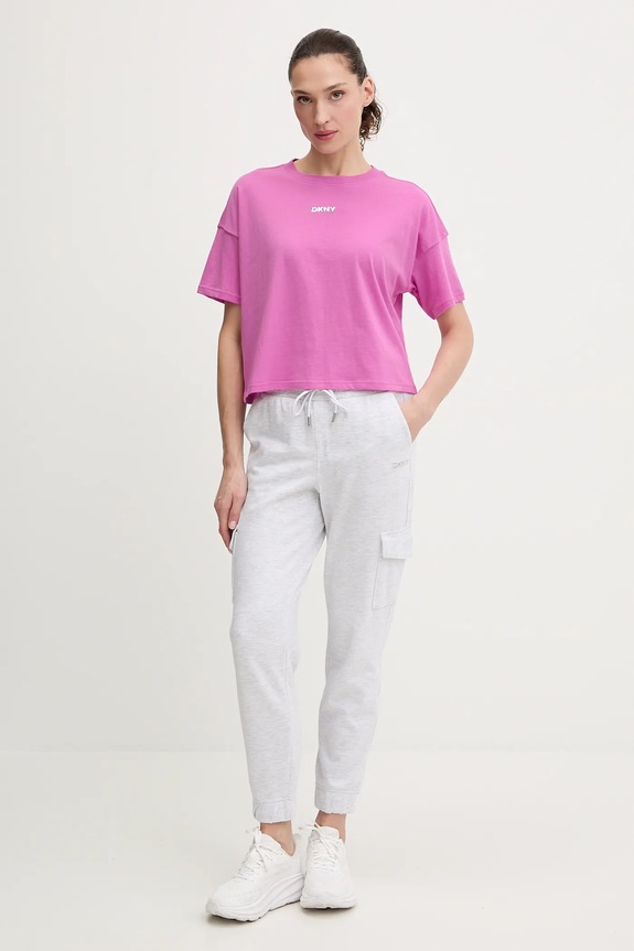 DKNY női pamut póló felső DP6T1662 lila SS26