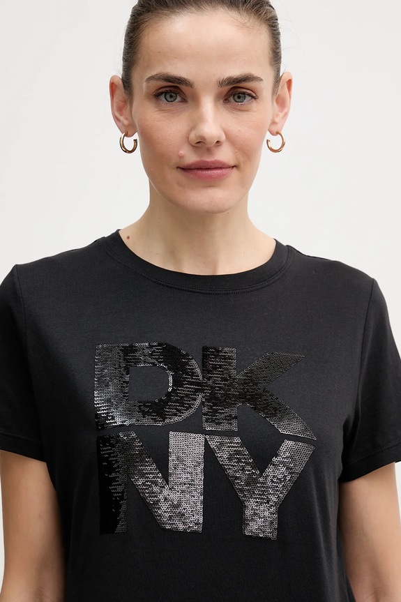 Μπλουζάκι Dkny μαύρο DJ6T1684