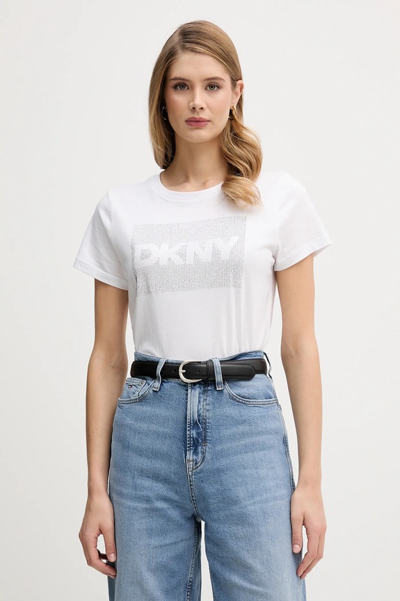Tričko Dkny nášivka biela DJ6T1701
