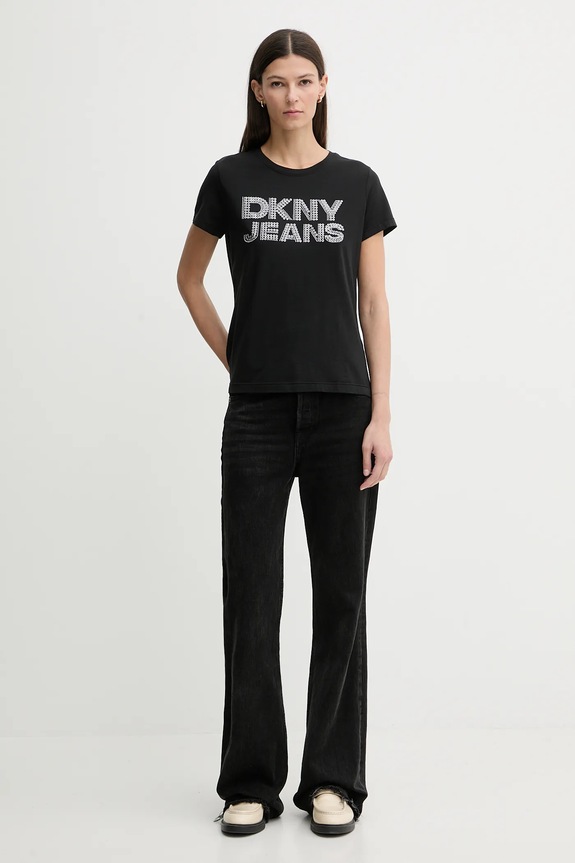 Tričko Dkny DJ6T1692 čierna SS26