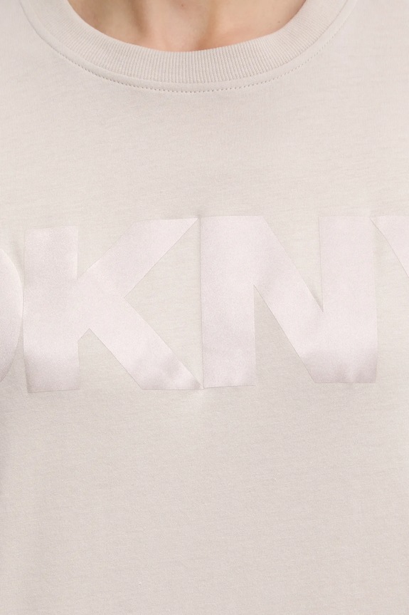 Bavlnené tričko Dkny DP6T1534 béžová