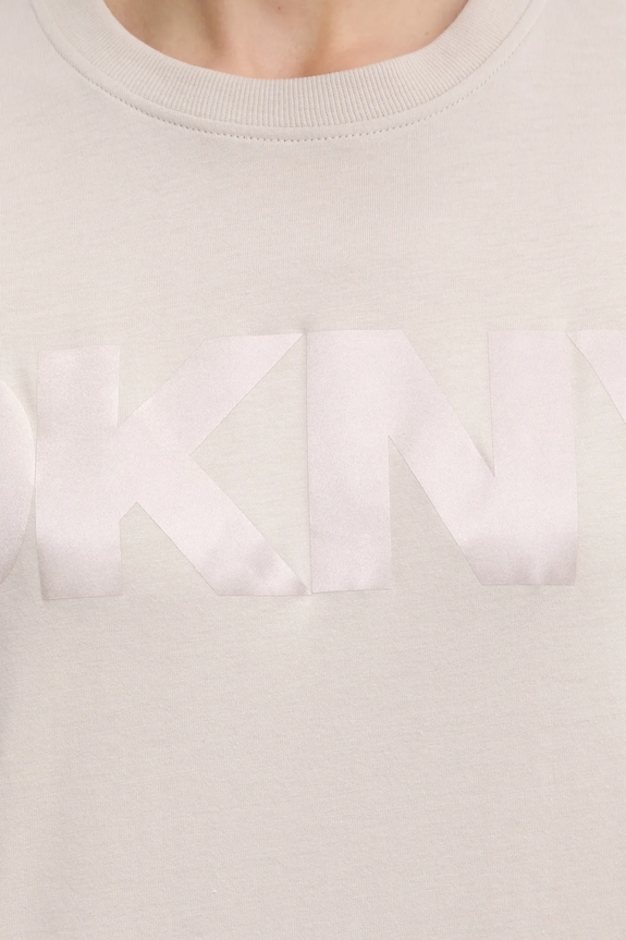 Bavlnené tričko Dkny DP6T1534 béžová